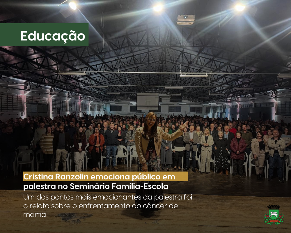 Cristina Ranzolin emociona público em palestra no Seminário Família-Escola
