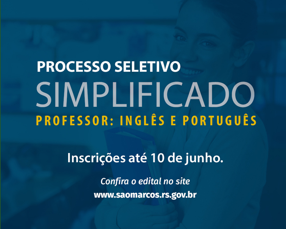 Secretaria de Educação abre processo seletivo para professores de Inglês e Português