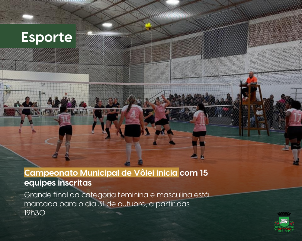 Campeonato Municipal de Vôlei inicia com 15 equipes inscritas