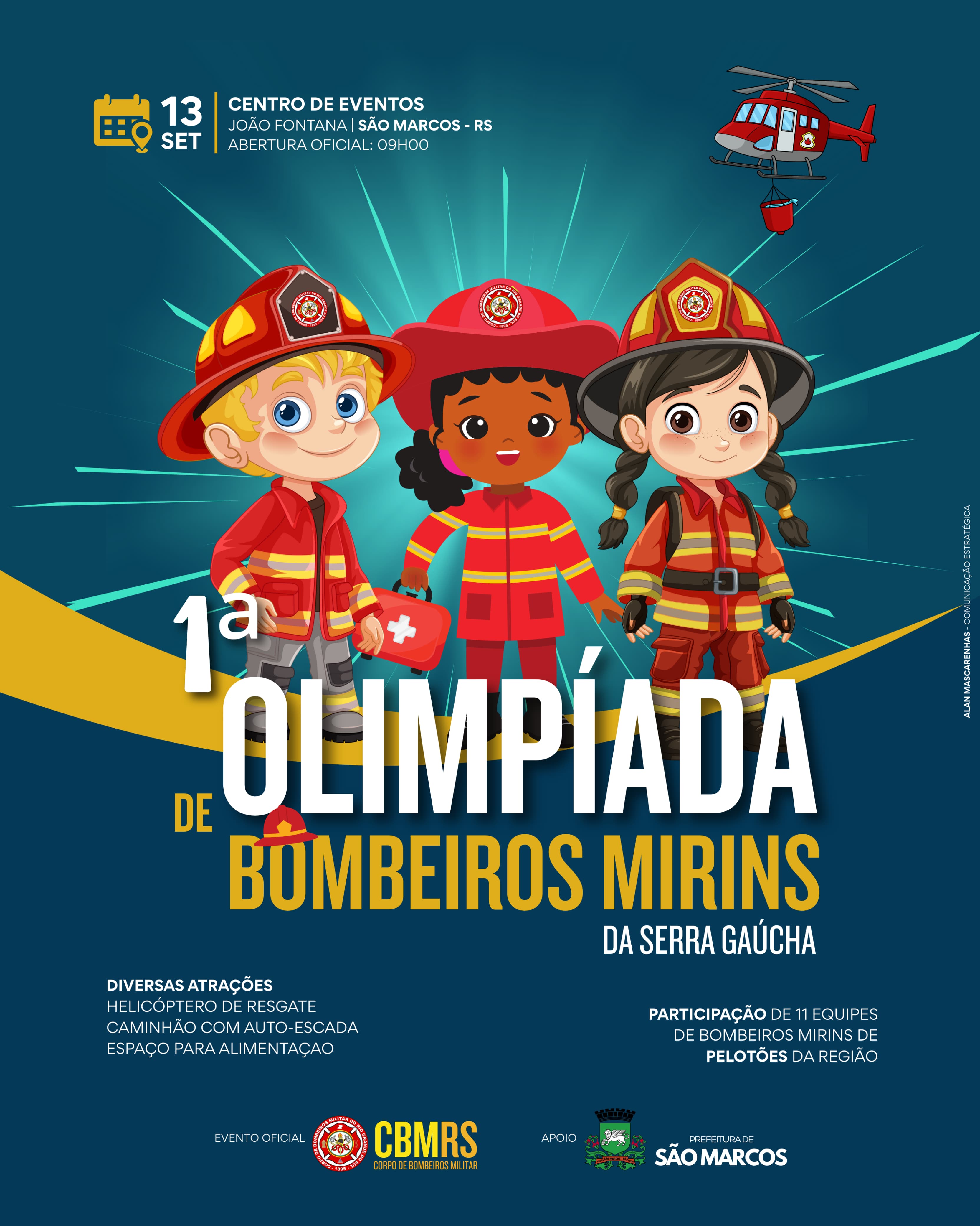 São Marcos sedia a 1ª Olimpíada de Bombeiro Mirim