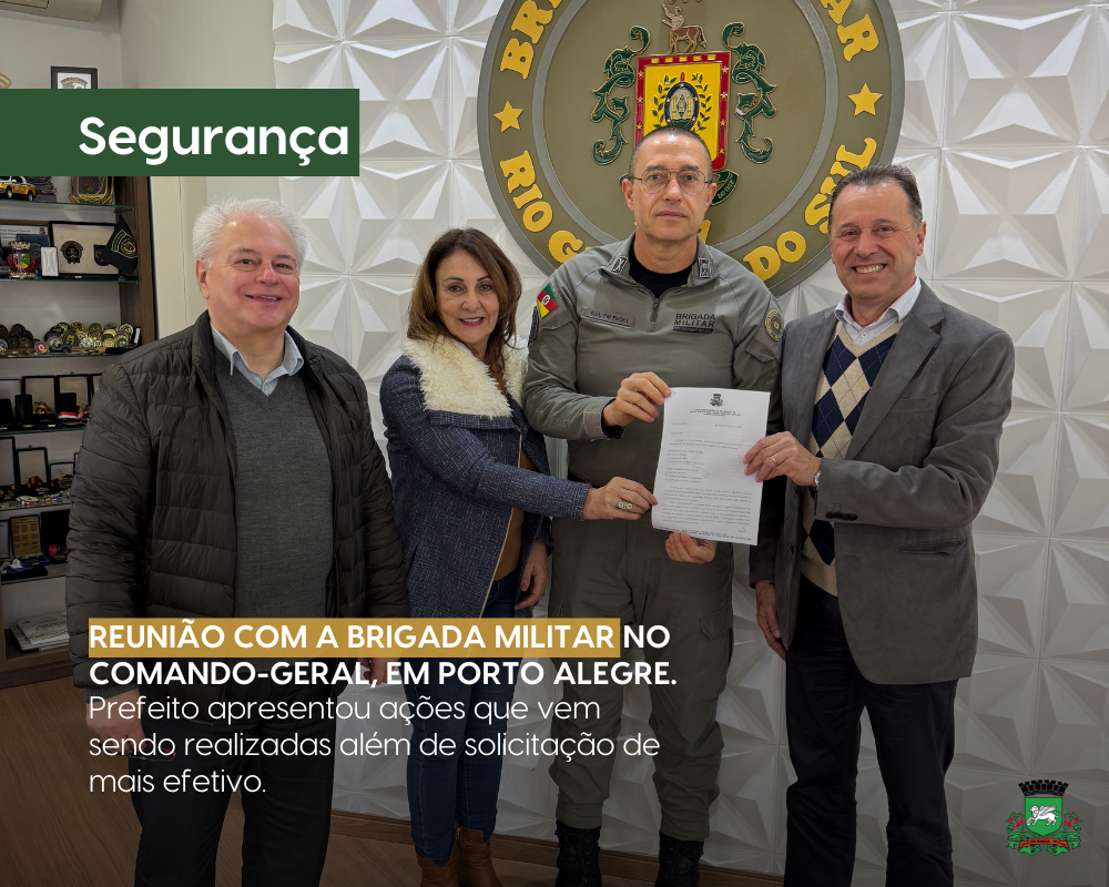 Reunião com a Brigada Militar no Comando-Geral, em Porto Alegre.