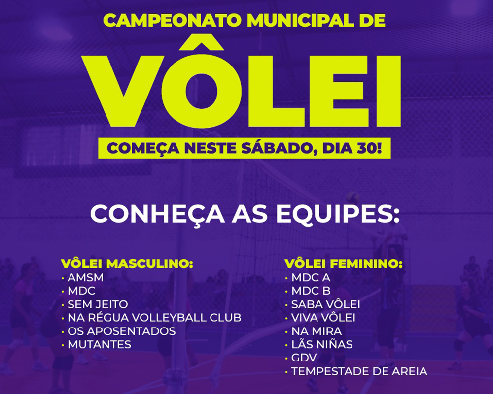 Campeonato Municipal de Vôlei começa neste sábado (30) em São Marcos