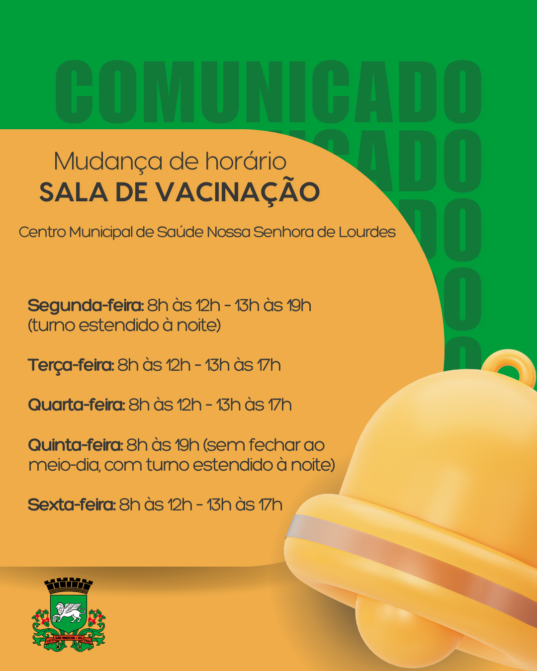Secretaria de Saúde amplia horários de vacinação para aumentar cobertura vacinal