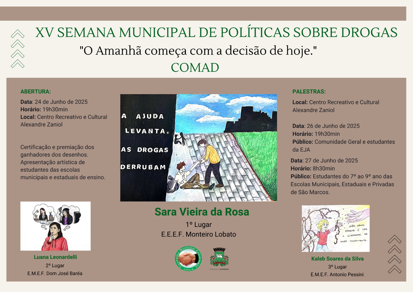 XV Semana Municipal de Políticas sobre Drogas inicia nesta terça-feira (24)