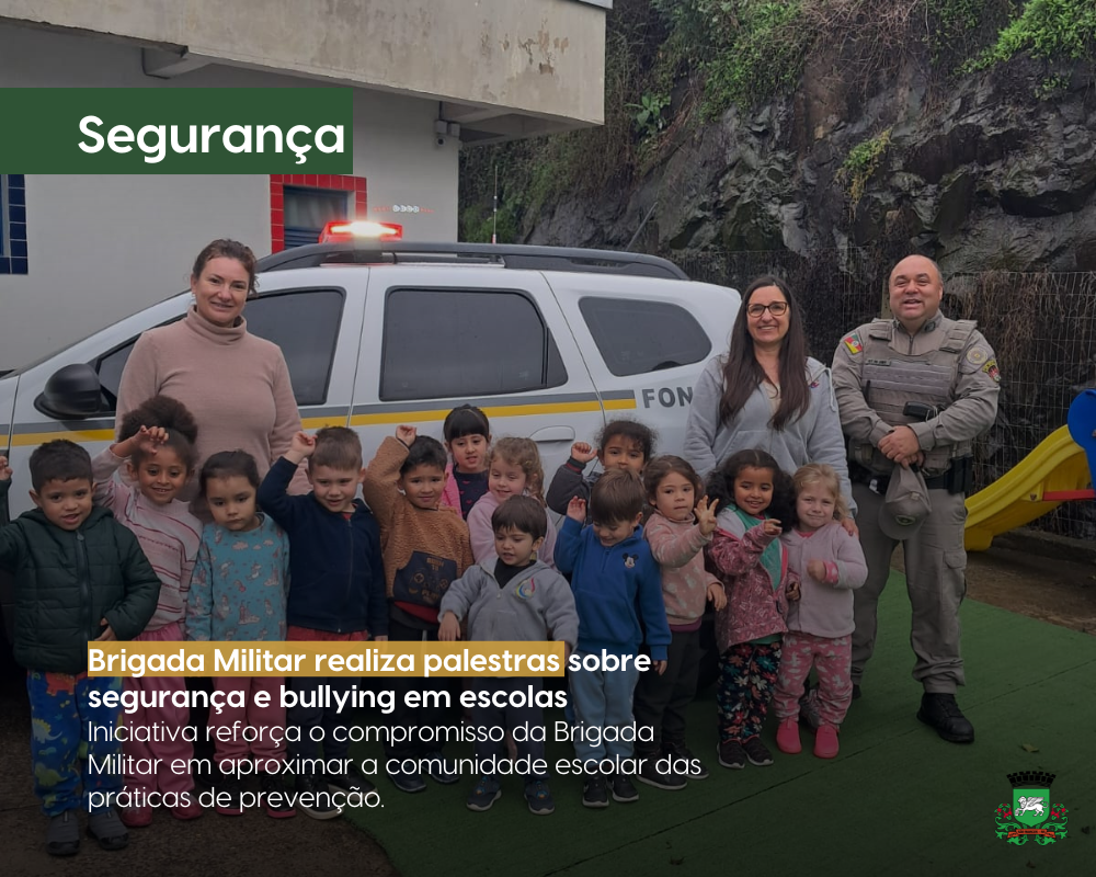 Brigada Militar realiza palestras sobre segurança e bullying em escolas de São Marcos