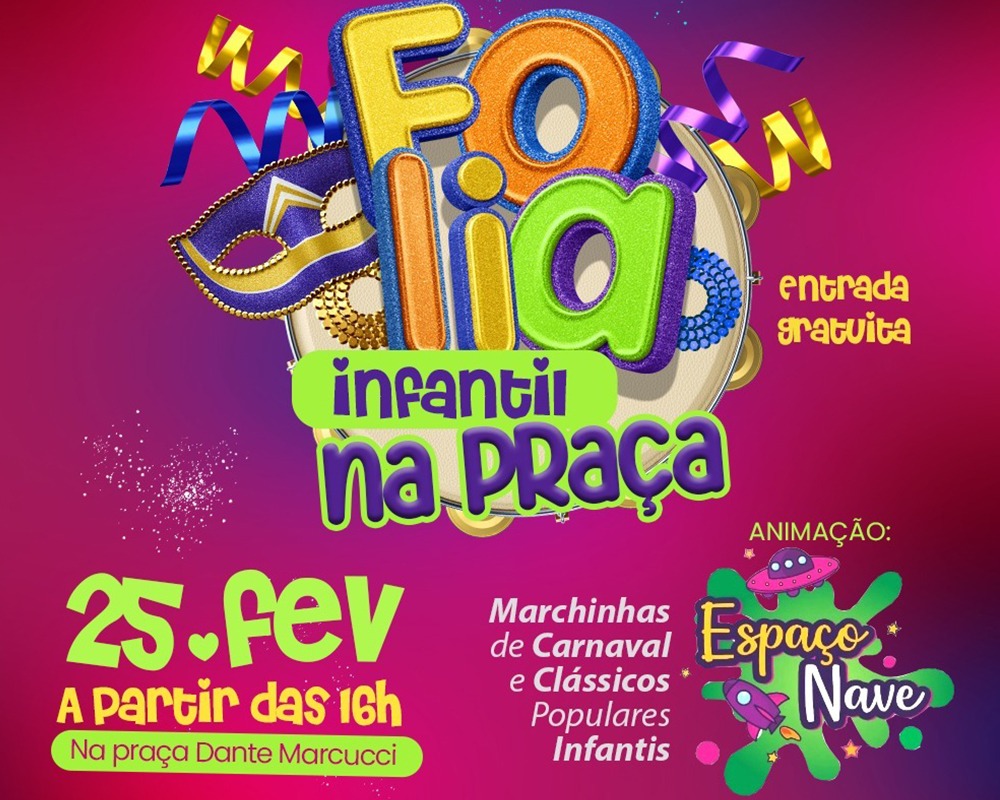 São Marcos terá carnaval infantil na Praça Dante Marcucci