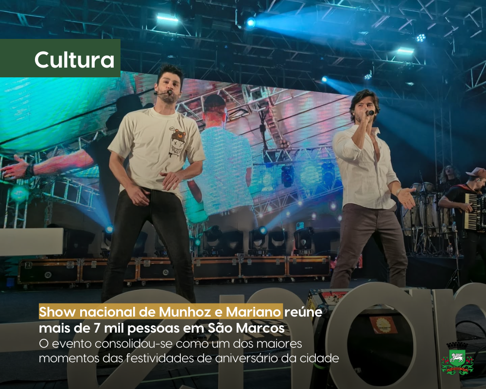 Show nacional de Munhoz e Mariano reúne mais de 7 mil pessoas em São Marcos