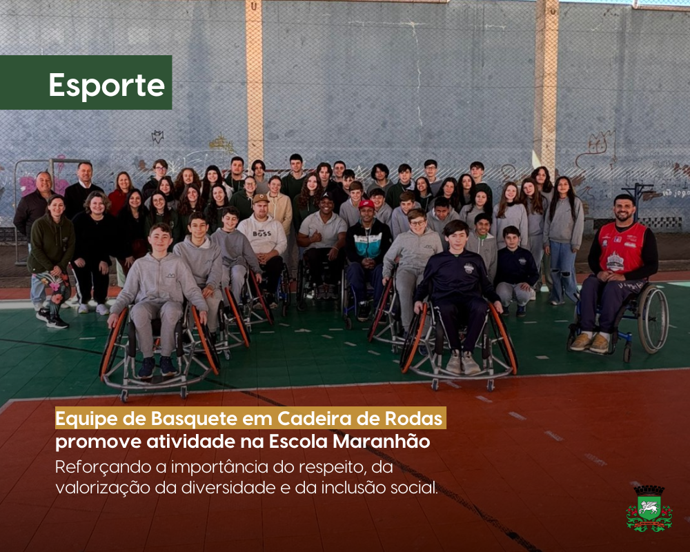 Equipe de Basquete em Cadeira de Rodas promove atividade na Escola Maranhão