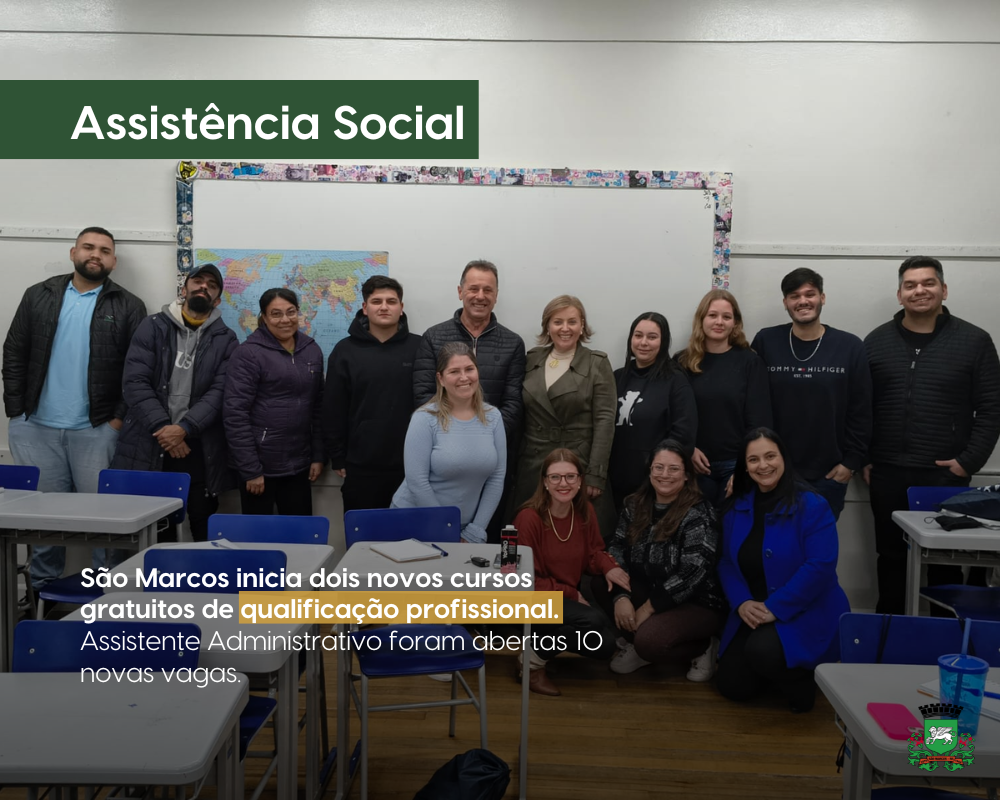 São Marcos inicia dois novos cursos gratuitos de qualificação profissional.