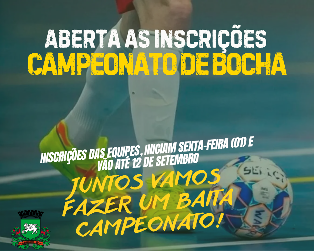 Campeonato Municipal de Futsal Masculino abre inscrições a partir de 1º de agosto