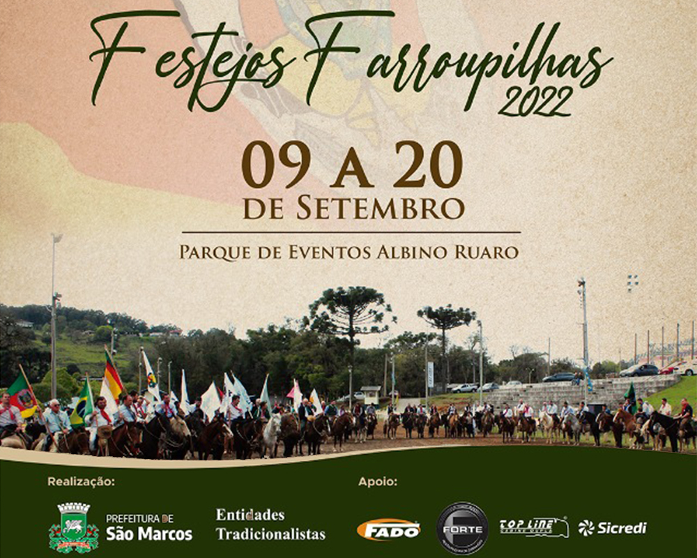 Secretaria de Cultura, Desporto e Turismo e entidades tradicionalistas divulgam a programação dos Festejos Farroupilhas 2022 em São Marcos